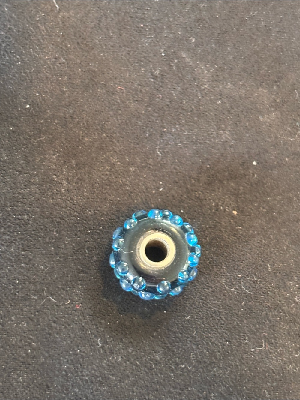 Trollbeads Blue Faceted Glass Spacer Bead